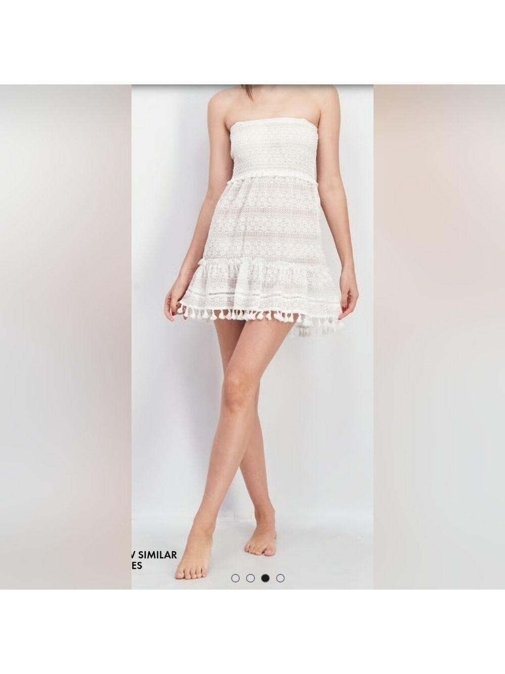 Spiaggia Dolce NWT Women's White Sleeveless Beachwear Cover-up Dress, Medium